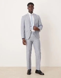 Selected Homme Malik Linen Suit In Light Blue -Modish Mens Shop 207132935 1 lightblue 1