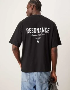 Selected Homme Oversized T-shirt With Yin Yang Backprint In Black For Men -Modish Mens Shop 207338876 1 black 1