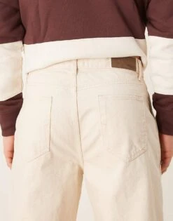 Selected Homme Kobe Loose Fit Jeans In Off White For Men Ecru -Modish Mens Shop 207429259 5