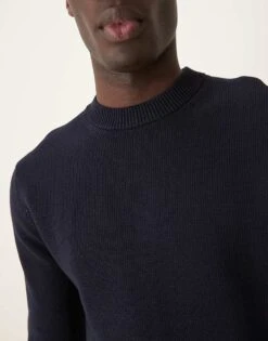 Selected Homme Knitted Crew Neck Jumper In Navy For Men Sky Captain -Modish Mens Shop 207524369 4