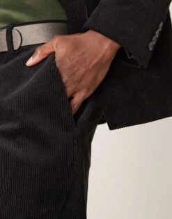 Selected Homme Bowie Regular Fit Cord Suit Trouser In Black For Men -Modish Mens Shop 207564208 4