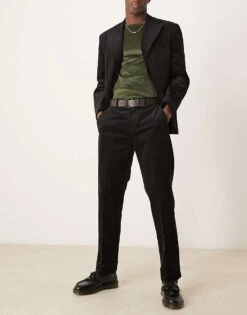 Selected Homme Bowie Regular Fit Cord Suit Trouser In Black For Men -Modish Mens Shop 207564208 5