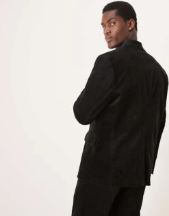 Selected Homme Bowie Regular Fit Cord Suit Jacket In Black For Men -Modish Mens Shop 207584408 4