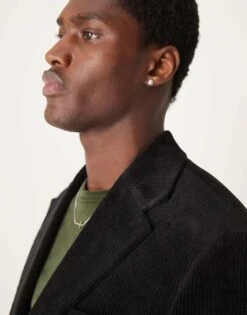 Selected Homme Bowie Regular Fit Cord Suit Jacket In Black For Men -Modish Mens Shop 207584408 5