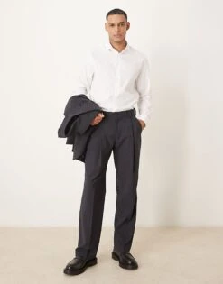 Selected Homme Otto Relaxed Fit Wool Blend Trouser 7 Selected Homme Otto Relaxed Fit Wool Blend Trouser -Modish Mens Shop 207584474 1 darkgreymelange 1