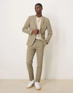 Selected Homme Liam Slim Suit In Green