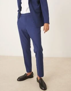 Selected Homme Liam Slim Trouser In Navy For Men Blue Depths -Modish Mens Shop 207880722 4