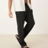 Selected Homme Brody Loose Fit Linen Trouser In Black For Men