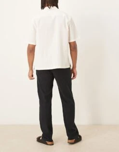 Selected Homme Brody Loose Fit Linen Trouser In Black For Men -Modish Mens Shop 208217148 4